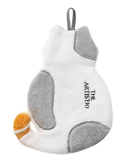 Adorable Cat-Themed Quick-Dry Coral Fleece Towel Set - Plush Hand Towel Essentials