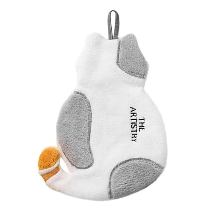 Charming Cat-Shaped Coral Fleece Hand Towel Set - Luxurious Absorbency & Quick-Dry Bundle