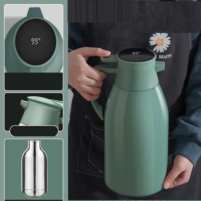 2L Intelligent Thermal Kettle with Digital Screen - Sleek High Capacity Hot Drink Flask