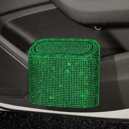 Rhinestone Elegance Car Trash Bin - Chic Auto Waste Container