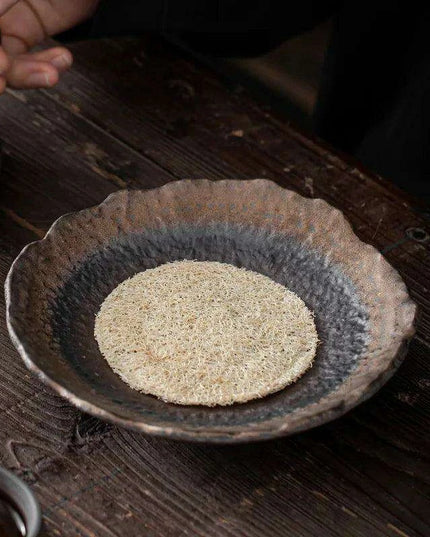 Elegantly Gilded Floral Tea Tray for Yixing Teapots - Beautiful Ceramic Mat for Refined Tea Ceremonies