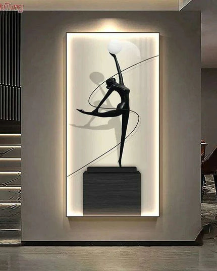 Contemporary Crystal-Embellished LED Wall Light - Artistic Home Illumination Decor