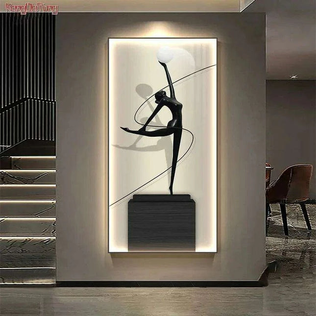 Contemporary Crystal-Embellished LED Wall Light - Artistic Home Illumination Decor