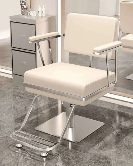 Premium Hydraulic Salon Chair with Adjustable Recline - Elevate Your Beauty Services