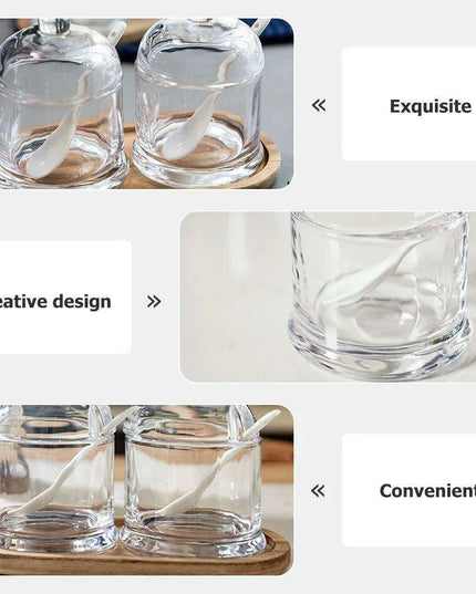 Elegant Glass Spice Jars with Lids for an Upscale Kitchen