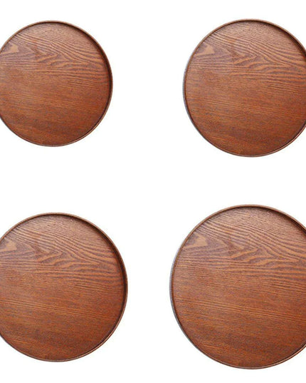 Elegant Japanese Wooden Serving Tray Set for Tea, Desserts, and More