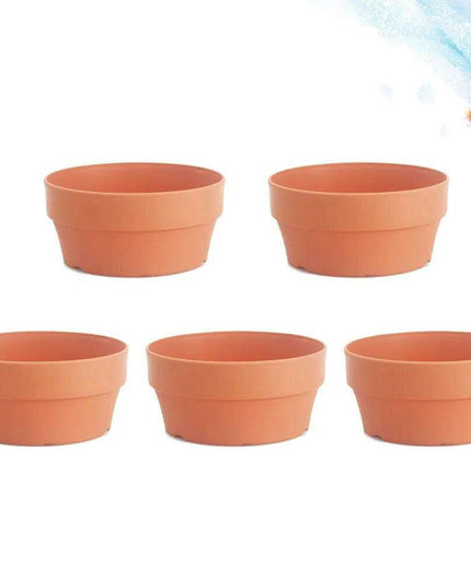 Set of 6 Chic Clay Planters - 12.5cm Pots for Indoor & Outdoor Succulent and Herb Gardening