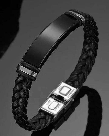 Customizable Leather Date Bracelets with Engraved Personalization