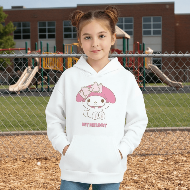 My Melody Graffiti Hoodie Outfit for Girls - Adorable Spring/Fall Sweatshirt Set