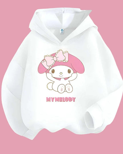 My Melody Graffiti Hoodie Outfit for Girls - Adorable Spring/Fall Sweatshirt Set