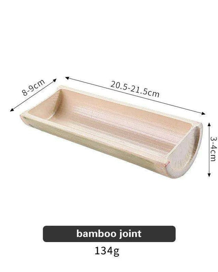 Artistic Bamboo Sushi Platter - Elegant Japanese Serving Tray