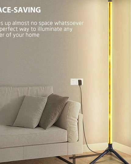 Stylish 103cm Smart RGB LED Floor Lamp with Multiple Control Features - Contemporary Design