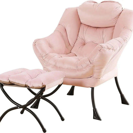 Elegant Lounge Chair Ensemble with Ottoman and Storage Compartment