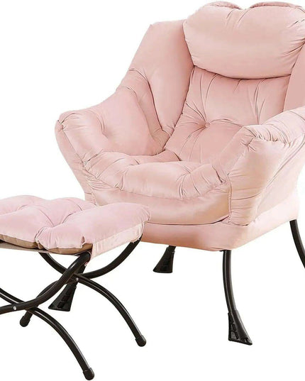 Elegant Lounge Chair Ensemble with Ottoman and Storage Compartment