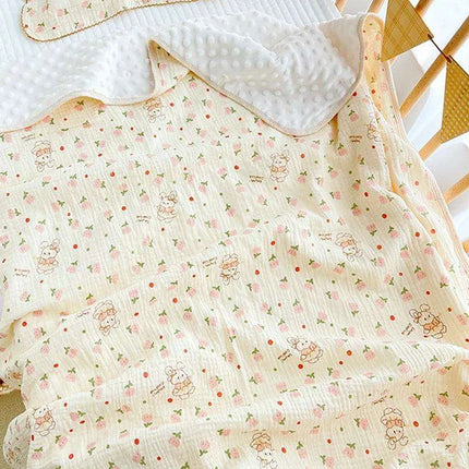 Autumn Comfort Fleece Baby Swaddle and Quilt Blanket