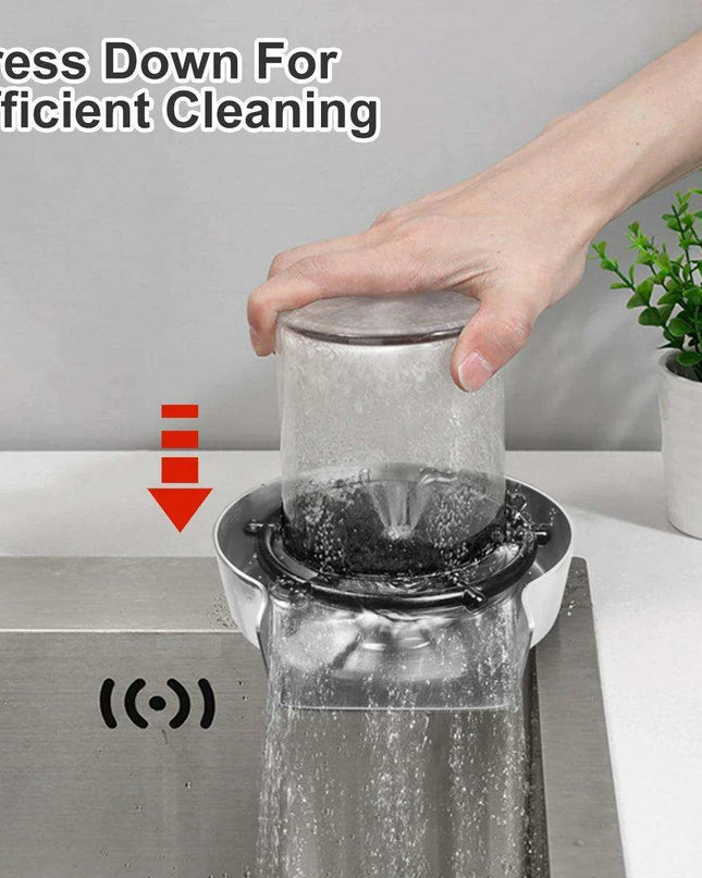 Automatic High Pressure Stainless Steel Glass Rinser Kit for Effortless Kitchen Cleaning