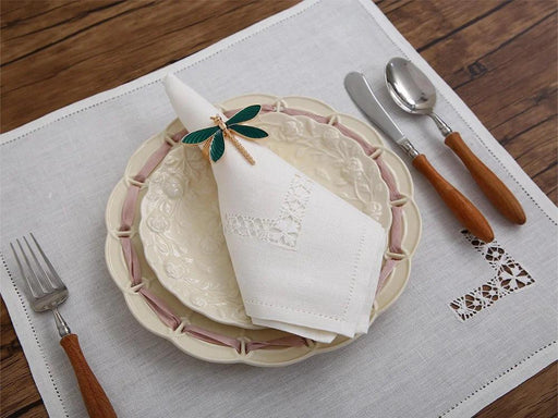 Elegant Handcrafted Linen Napkin/Placemat Set - Set of 2