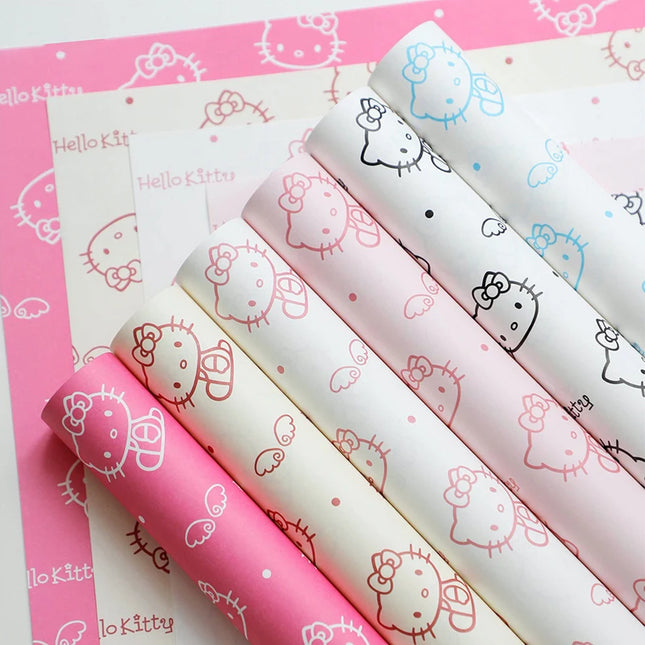 Gardenlife Store Hello Kitty Flower Bouquet Wrapping Paper & Ribbon Se