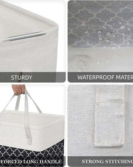 Oversized Waterproof Laundry Basket with 75L Capacity and Ergonomic Handles