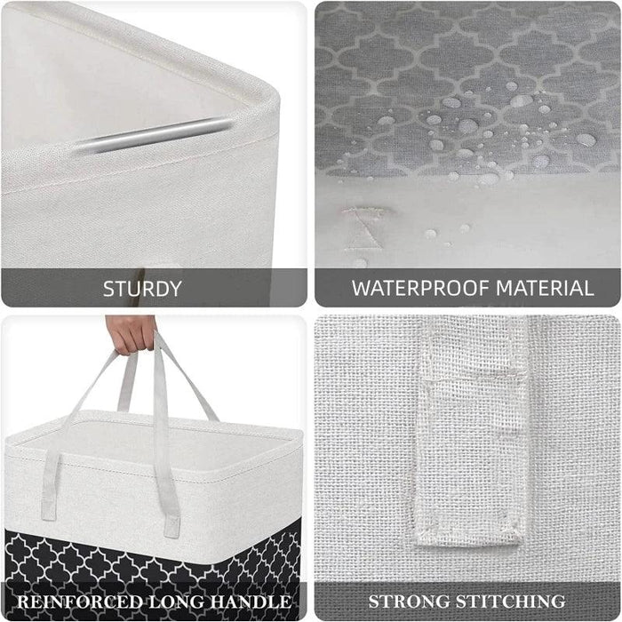 Oversized Waterproof Laundry Basket with 75L Capacity and Ergonomic Handles