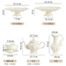 Ceramic Teaware with Elegant Relief Design - Ideal for Coffee, Tea, and More