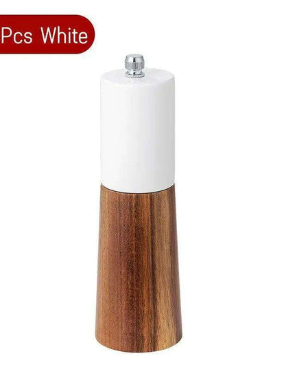 Sophisticated 6-Inch Wooden Salt and Pepper Grinder with Adjustable Grinding Mechanism