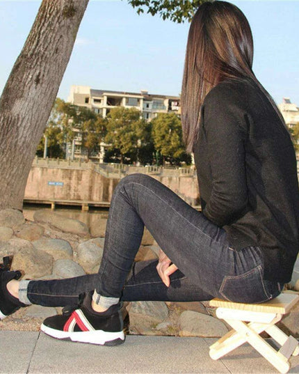 Kids' Solid Wood Folding Stool - Perfect Portable Seat for Camping & Home Use