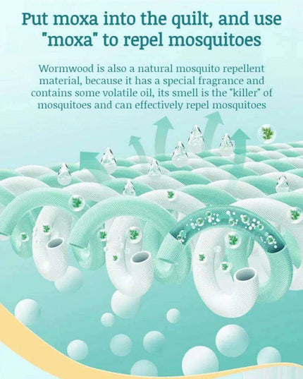 Wormwood Infused Lightweight Cotton Summer Quilt with Mosquito Protection