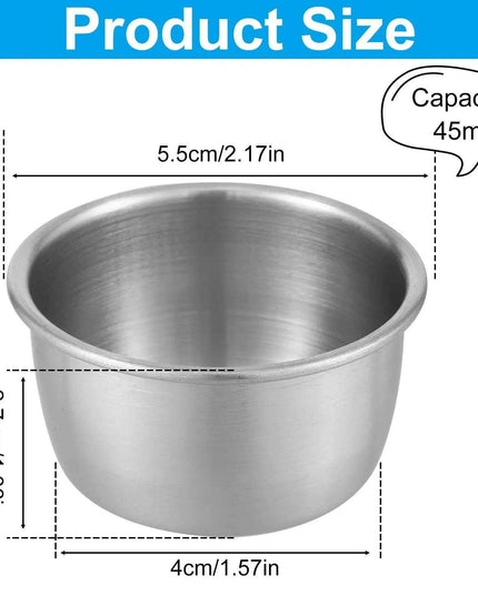 Elegant Stainless Steel Dipping Bowls Collection - 12-Piece Sophisticated Dining Essentials