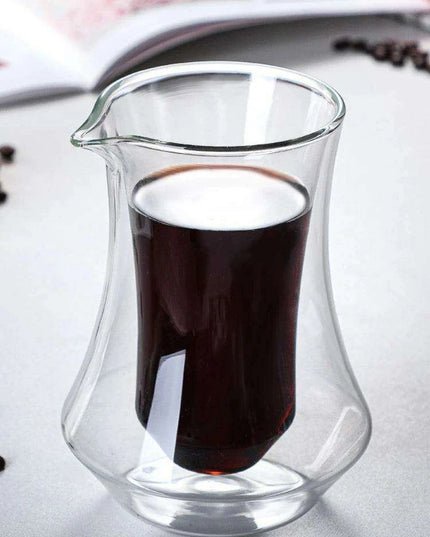 Artisan Japanese Double Insulated Coffee Glass Mug