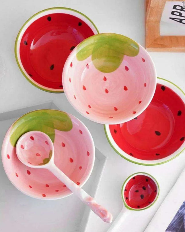 Citrus Charm Breakfast Bowl and Spoon Set - Elevate Your Morning Ritual