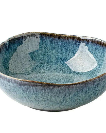 Handcrafted Blue Kiln Charger Plates - Elegant Table Decor for Sophisticated Dining Experiences