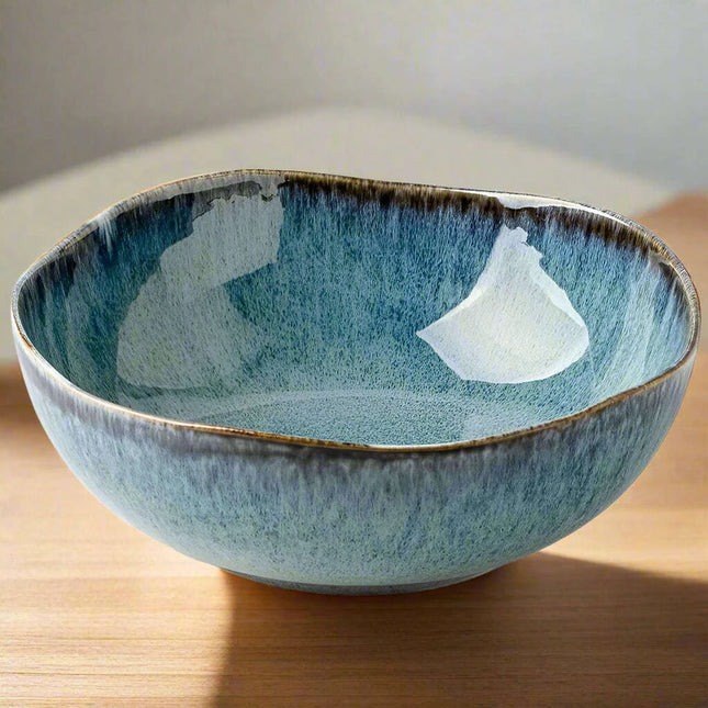 Unique Artisan Rustic Stoneware Dinner Plate Collection - Handcrafted Pottery for Elegant Dining