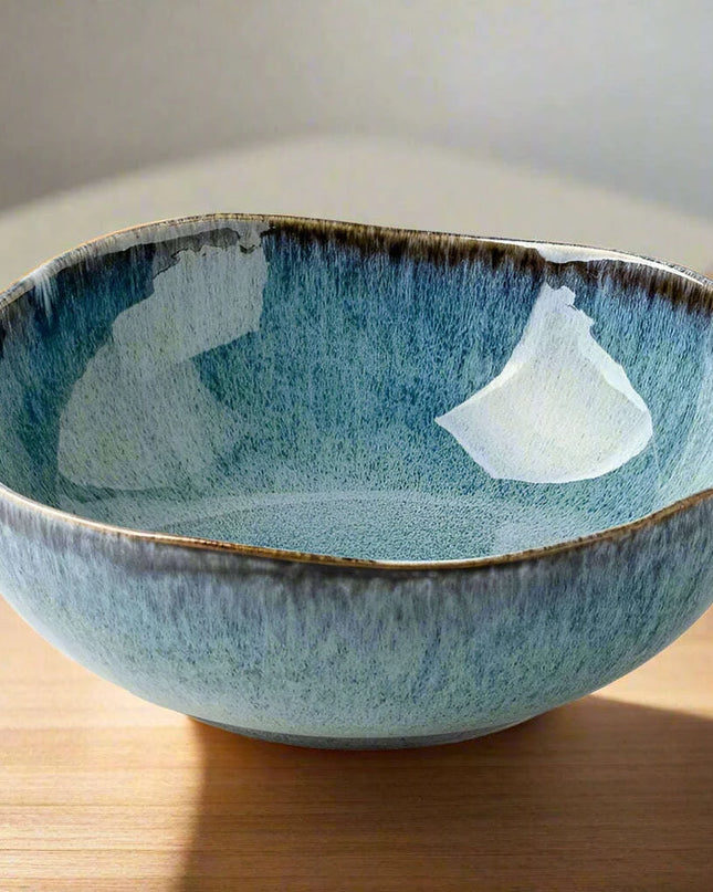 Unique Artisan Rustic Stoneware Dinner Plate Collection - Handcrafted Pottery for Elegant Dining