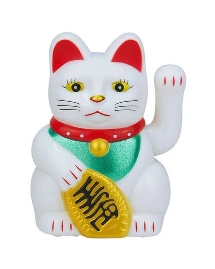 Solar-Powered Lucky Cat Figurine for Abundance and Good Fortune