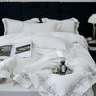 White / Queen Size 4pcs / Flat Bed Sheet