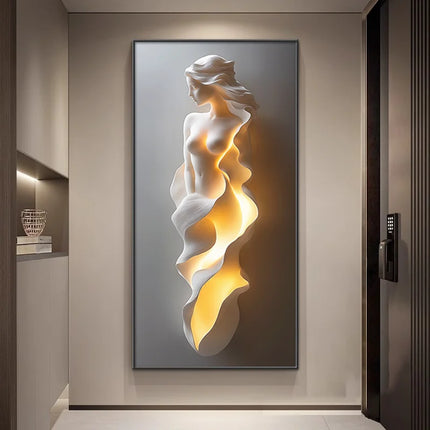 Modern Light Luxury Entrance Door Decoration Painting, Simple Abstract