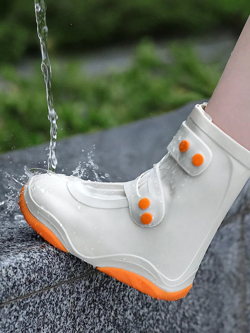 Silicone Waterproof Shoe Covers for Women and Children - Anti-Slip Rainy Day Boots