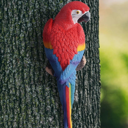 Shop1102962948 Lifelike Wall-Mounted Parrot Sculpture for Garden Decor