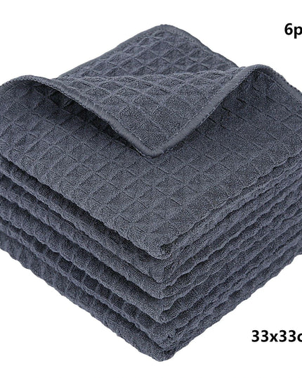 Homaxy Ultra-Soft 6-Pack Microfiber Cleaning Towels - Multi-Purpose Kitchen Essentials