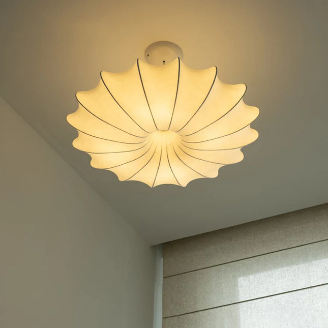 Wabi Sabi Silk Pendant Lamp | Japanese LED Chandelier for Living Room & Bedroom