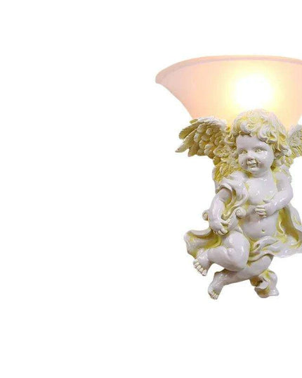 Whimsical Nordic Angel Resin Wall Lights - Unique LED Decor for Indoor Spaces