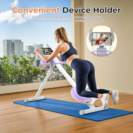 Foldable Adjustable Ab Trainer with LCD Monitor, Knee Protection & Device Holder | Très Elite