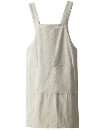 Stylish Denim and Linen Blend Apron for Women - Perfect for Cooking and Crafting