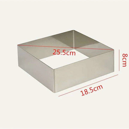 Elegant Stainless Steel Square Mold for Mousse Cakes and Special Occasions
