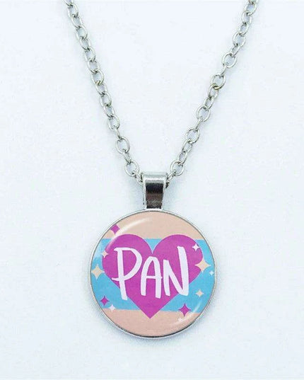 Vibrant Customizable Rainbow Glass Pendant Necklace for Love and Pride Celebration