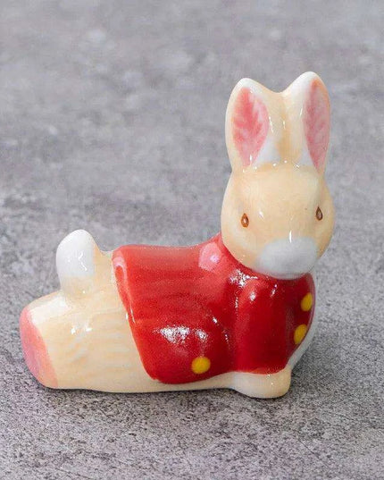 Adorable Japanese Ceramic Rabbit Chopstick Rest for Dining and Home Decor