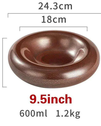 Artisan Japanese Ceramic Dinner Plates Set with Unique Artistic Patterns for Gourmet Dining