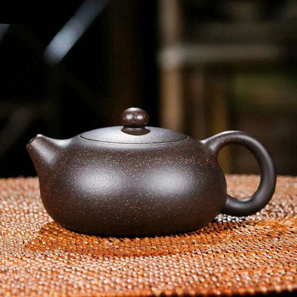 Elegant Handcrafted Yixing Purple Clay Teapot – 150ml Xishi Kettle for Oolong & Dahongpao Tea