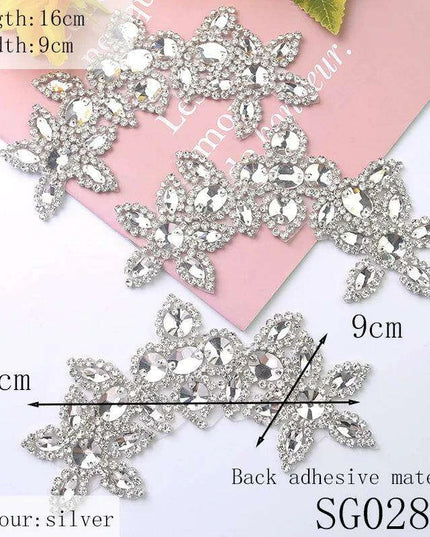 Sparkling Crystal-Studded Rhinestone Waist Appliqué Belt